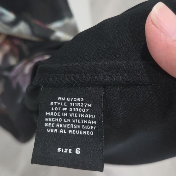 SLNY Floral Maxi Shoulderless Rhinestone Dress NWT Size 6 - Picture 10 of 12